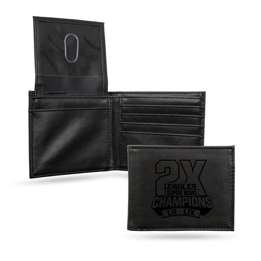 Philadelphia Eagles Laser Engraved Billfold Wallet