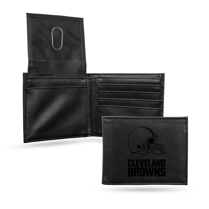 Cleveland Browns Laser Engraved Billfold Wallet