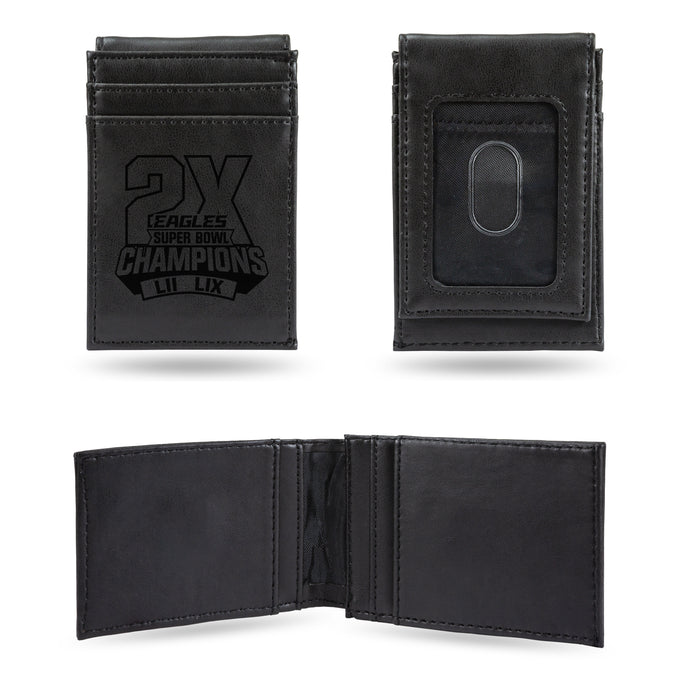 Philadelphia Eagles Laser Engraved Front Pocket Wallet