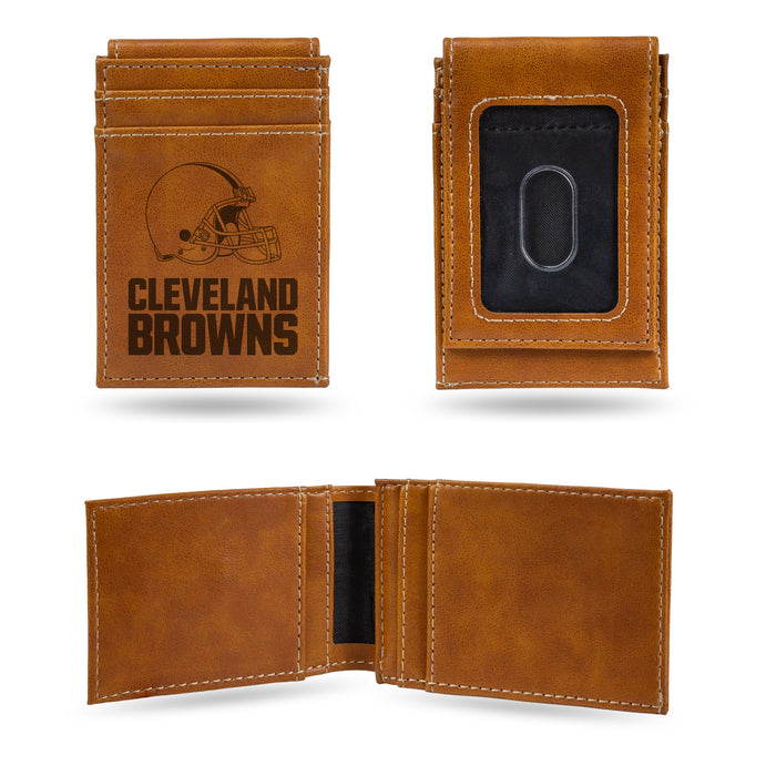 Cleveland Browns Laser Engraved Front Pocket Wallet