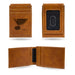 St. Louis Blues Brown Laser Engraved Front Pocket Wallet - Compact/Comfortable/Slim    