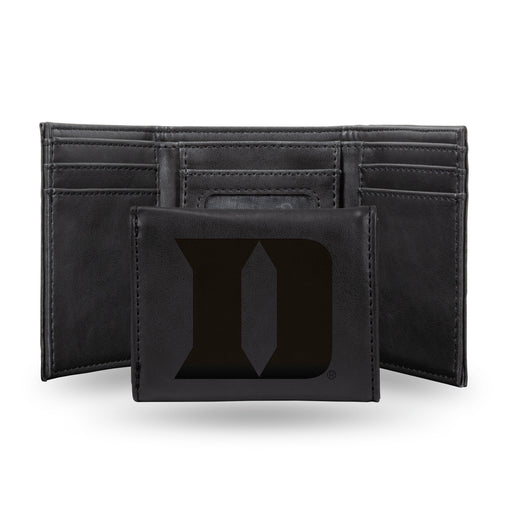 Duke Blue Devils Laser Engraved Trifold Wallet