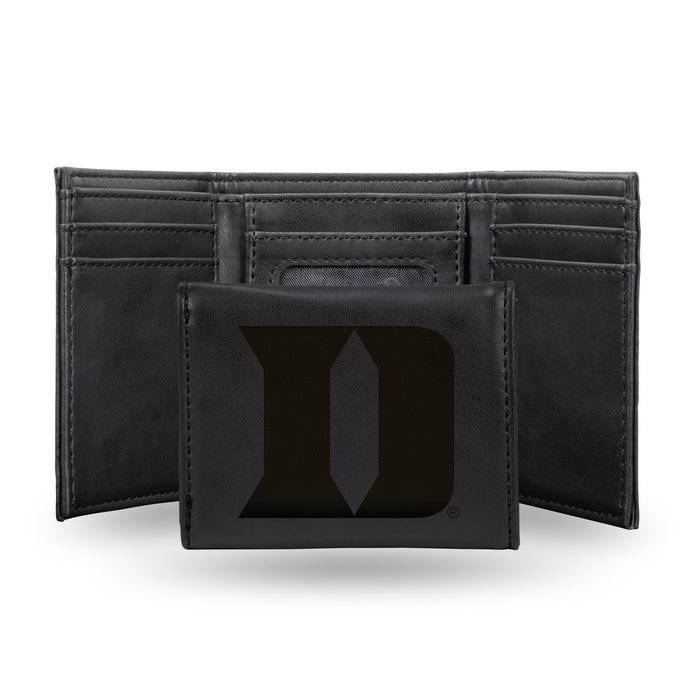 Duke Blue Devils Laser Engraved Trifold Wallet