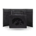 Iowa Hawkeyes Black Laser Engraved Tri-Fold Wallet - Men's Accessory    