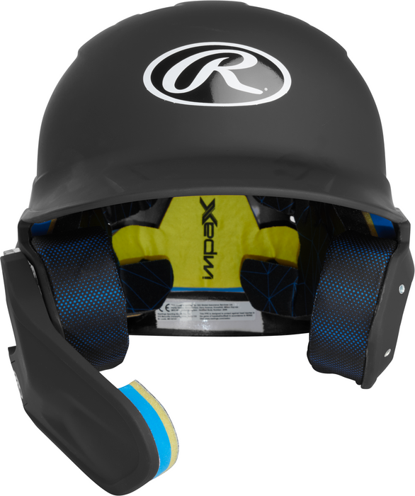 Rawlings Mach Adjust With Lhb Extension Matte Junior Batting Helmet BLACK