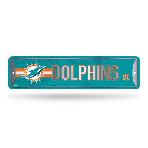 Miami Dolphins Metal Street Sign