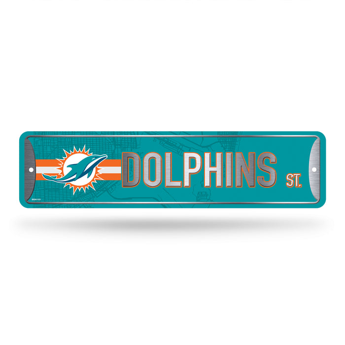 Miami Dolphins Metal Street Sign