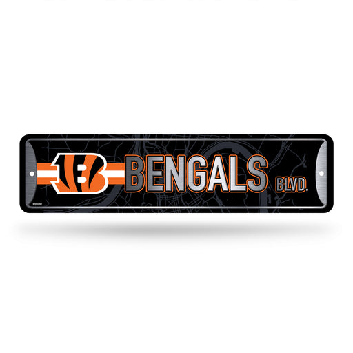 Cincinnati Bengals Metal Street Sign
