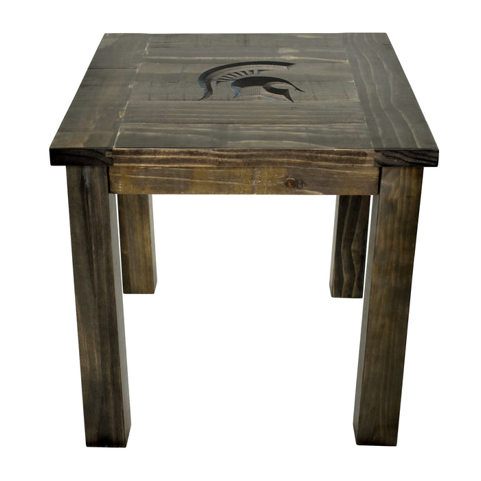 Michigan State Spartans Reclaimed Side Table