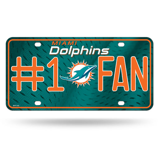 Miami Dolphins Metal Tag (#1 Fan)