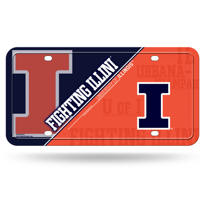Illinois Fighting Illini Metal Tag