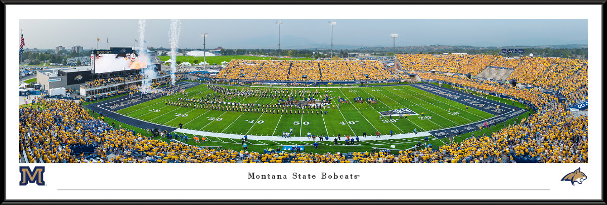 Montana State Bobcats Stadium Panoramic Picture Standard Frame - 40 1/4" X 13 3/4"