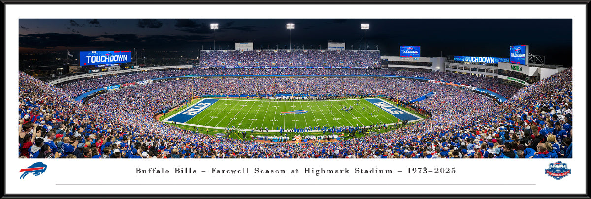 Buffalo Bills Final Season Highmark Stadium Panoramic Picture Standard Frame - 40 1/4" X 13 3/4"