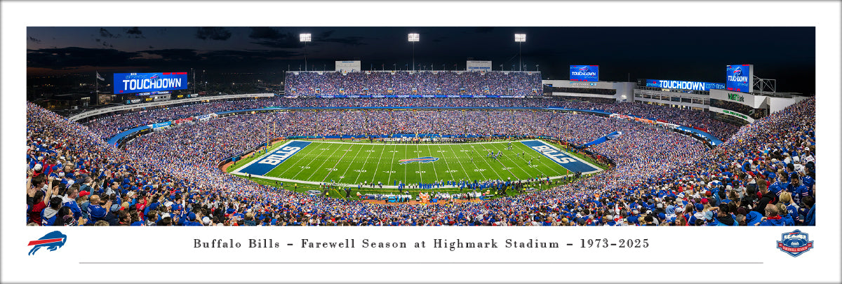Buffalo Bills Final Season Highmark Stadium Panoramic Picture Unframed - 40" x 13 1/2"
