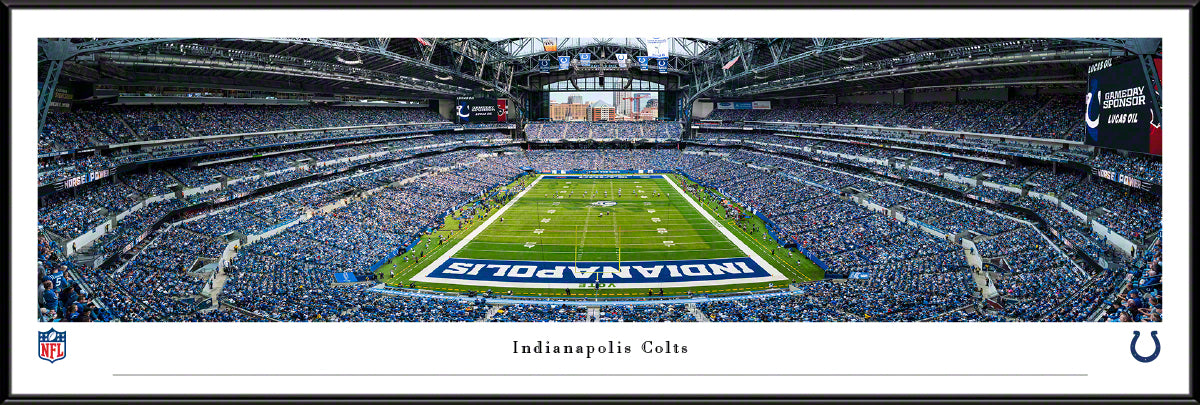 Inidanapolis Colts - Lucas Oil Stadium - Endzone Panorama Print - Standard Frame