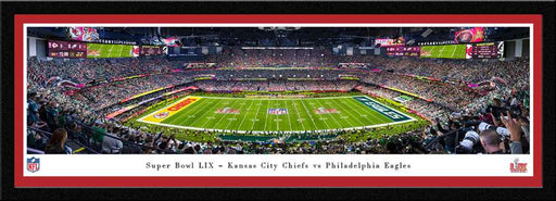 Philadelphia Eagles vs Kansas City Chiefs Super Bowl LIX Panoramic Photo - Cheifs Standard Frame