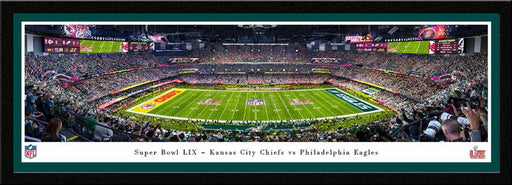 Philadelphia Eagles vs Kansas City Chiefs Super Bowl LIX Panoramic Photo - Eagles Select Frame