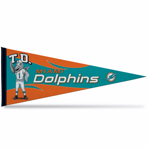 Miami Dolphins Soft Felt 12X30 Pennant