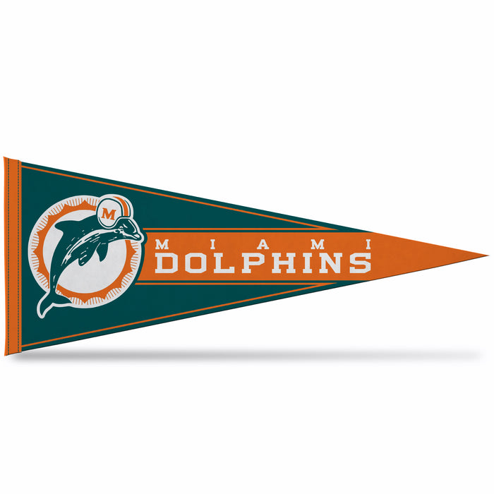 Miami Dolphins Soft Felt 12X30 Pennant