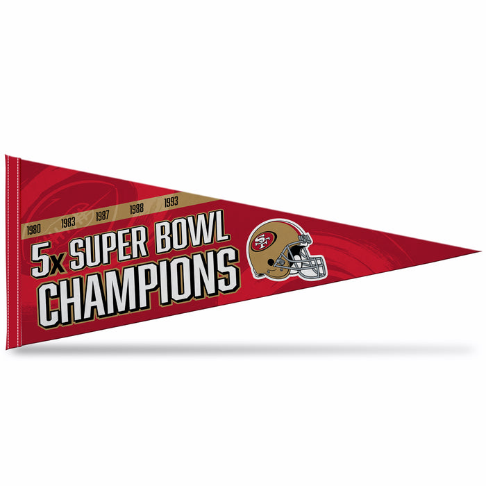 San Francisco 49ers Soft Felt 12X30 Pennant