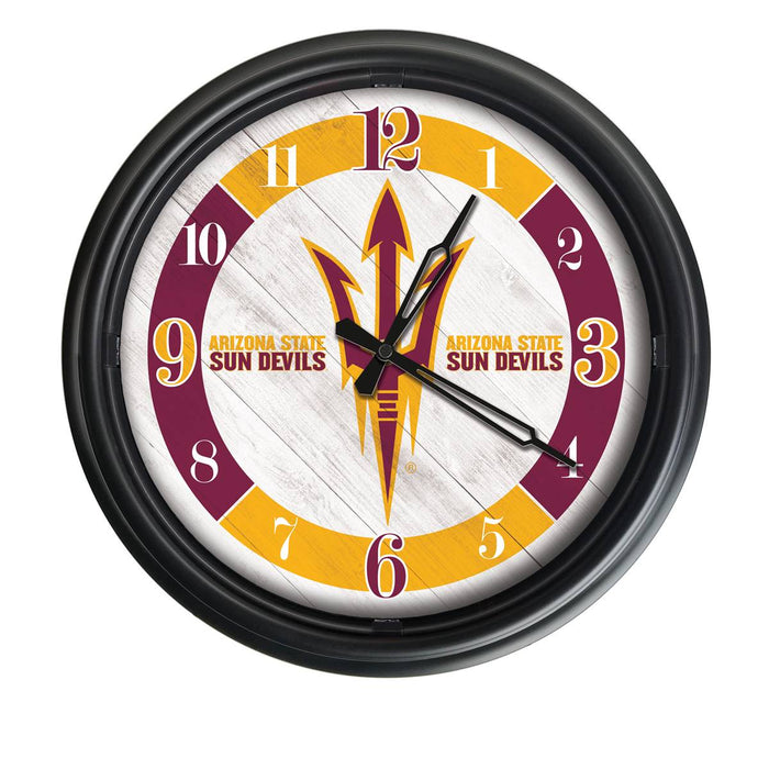 Arizona State University (Pitchfork) Indoor/Outdoor LED Wall Clock
