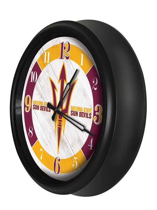 Arizona State University (Pitchfork) Indoor/Outdoor LED Wall Clock