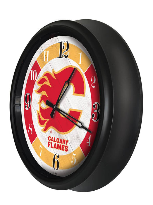 Calgary Flames Indoor/Outdoor LED Wall Clock