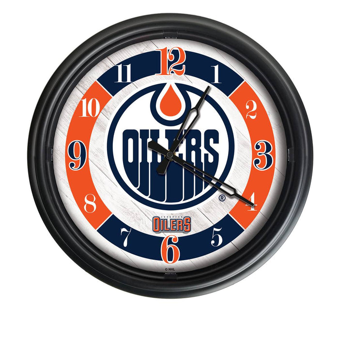 Edmonton Oilers Indoor/Outdoor LED Wall Clock