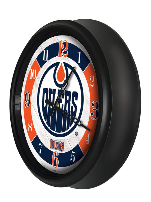 Edmonton Oilers Indoor/Outdoor LED Wall Clock