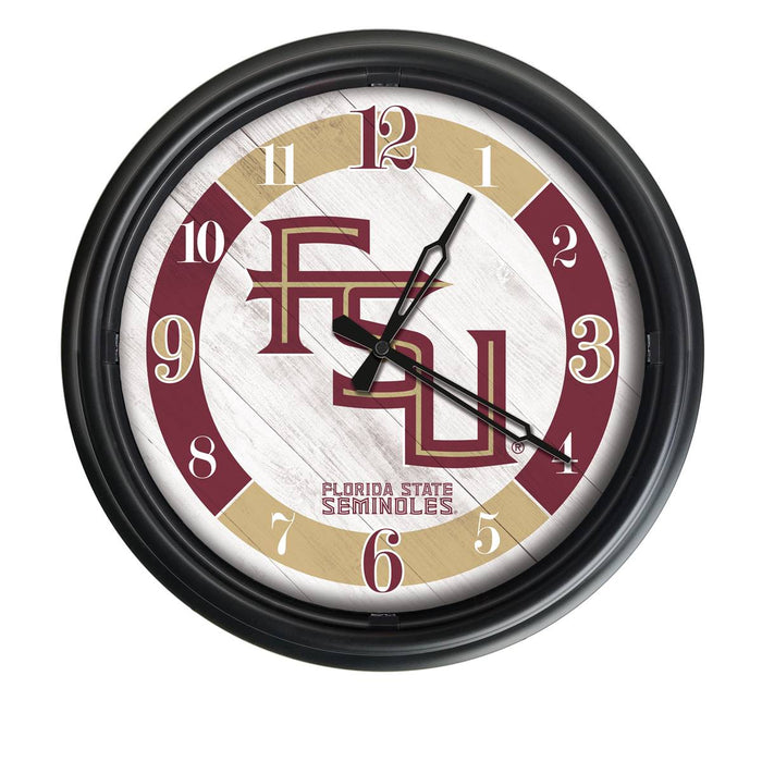 Florida State (Script) Indoor/Outdoor LED Wall Clock