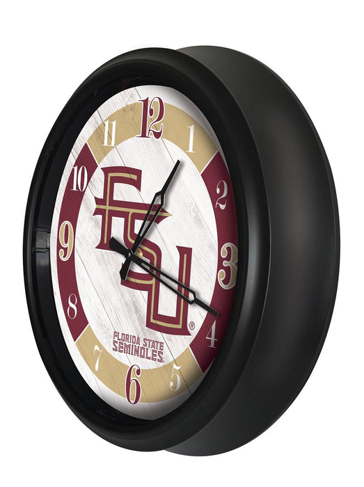 Florida State (Script) Indoor/Outdoor LED Wall Clock