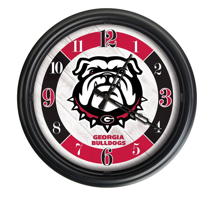 University of Georgia (Bulldog)  Indoor/Outdoor LED Wall Clock