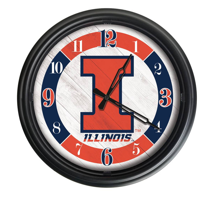 University of Illinois Indoor/Outdoor LED Wall Clock