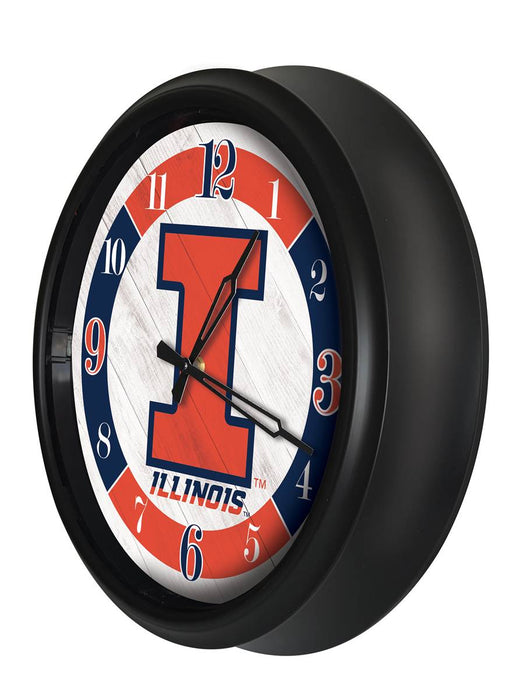 University of Illinois Indoor/Outdoor LED Wall Clock