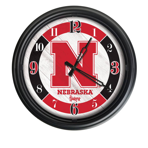 University of Nebraska Indoor/Outdoor LED Wall Clock