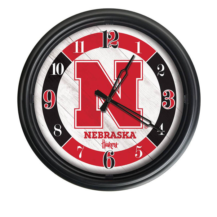 University of Nebraska Indoor/Outdoor LED Wall Clock