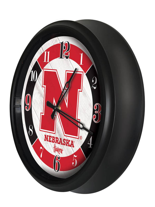 University of Nebraska Indoor/Outdoor LED Wall Clock