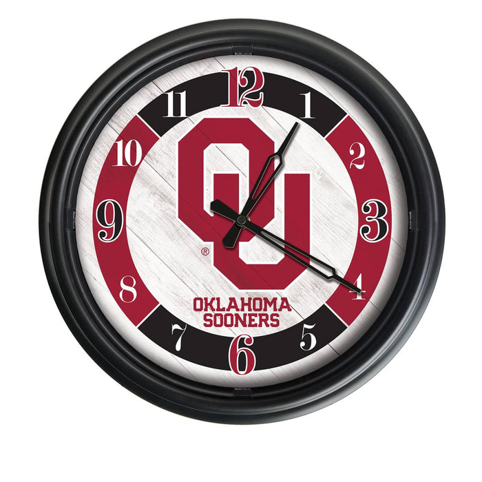 Oklahoma University Indoor/Outdoor LED Wall Clock