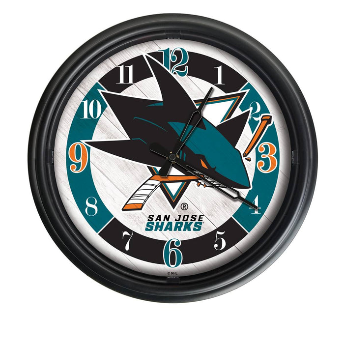 San Jose Sharks Indoor/Outdoor LED Wall Clock