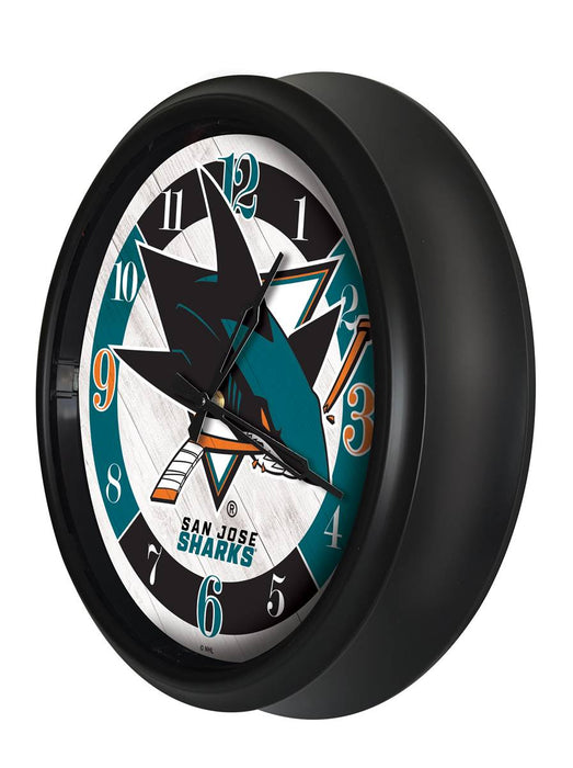 San Jose Sharks Indoor/Outdoor LED Wall Clock