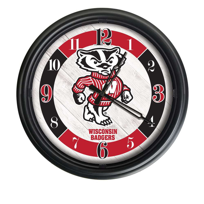 University of Wisconsin (Badger)  Indoor/Outdoor LED Wall Clock