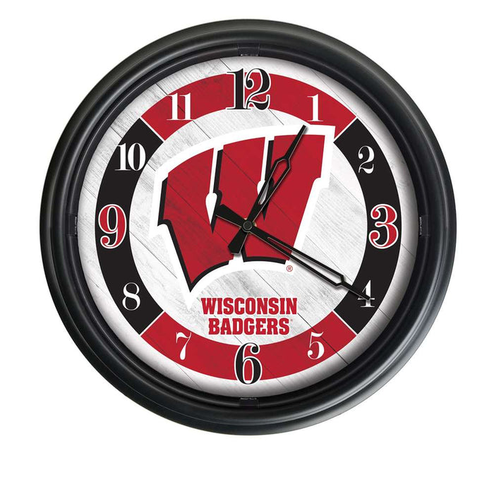 University of Wisconsin (W)  Indoor/Outdoor LED Wall Clock