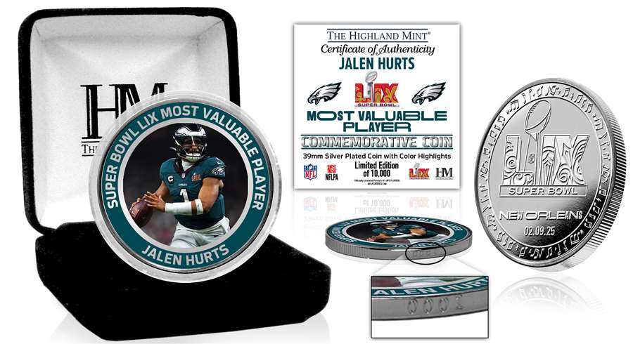 Philadelphia Eagles Super Bowl LIX MVP Silver Mint Coin