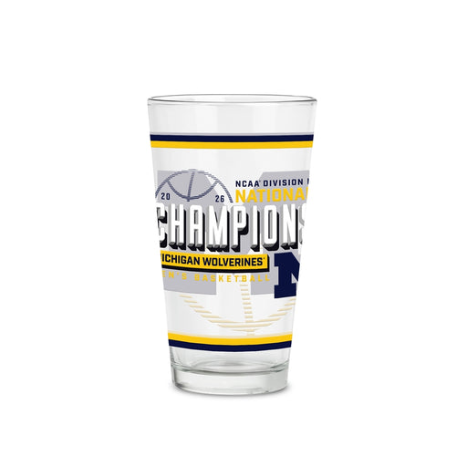 Michigan Wolverines 2026 Men's Basketball National Champions 16-oz Pint Glass