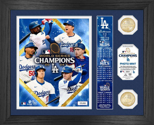 Los Angeles Dodgers 2024 World Series Champions Bronze Coin Banner Photo Mint
