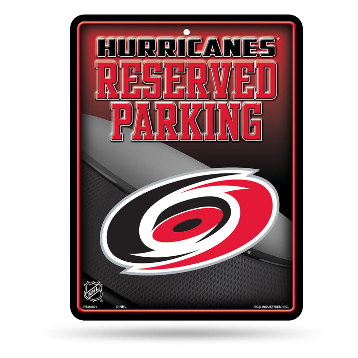 Carolina Hurricanes  8.5" x 11" Carbon Fiber Metal Parking Sign - Great for Man Cave, Bed Room, Office, Home Décor    