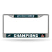 Philadelphia Eagles Super Bowl LIX Champions Chrome License Plate Frame