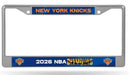 New York Knicks 2026 NBA Champions 12" x 6" Silver Chrome Frame With Decal Inserts