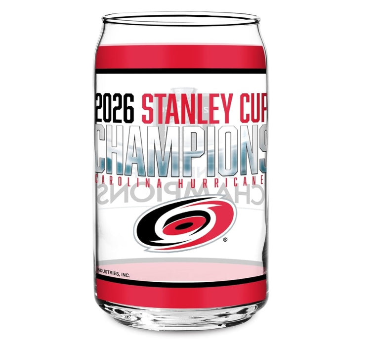 Carolina Hurricanes 2026 Stanley Cup Champions 16-oz Can Shaped Glass