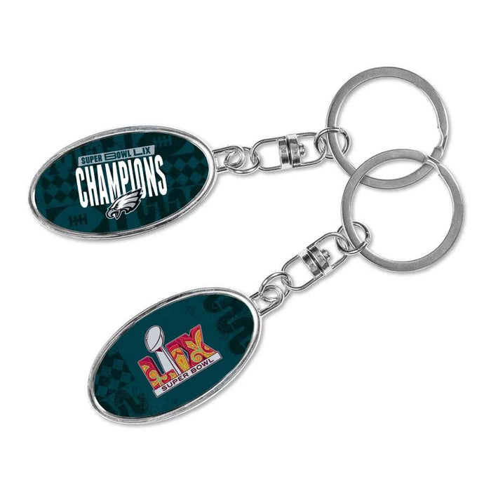 Philadelphia Eagles Super Bowl LIX Champions Metal Spinner Keychain